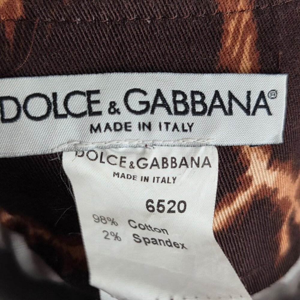 Dolce & Gabbana Animal Print Pleated Full Skirt Size 38 US 8 Brown Designer - Picture 8 of 9